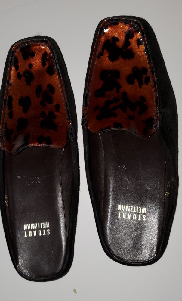 Leapord slip on dress shoes